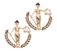 HAPINARY Broche de Revers Balance de Justice en Alliage Or, Légère et Symbolique, pour Costume et Manteau Lors D'événements Officiels et Réunions Importantes, Lot de 2 Pièces