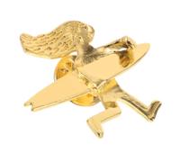 HAPINARY Broche de Surfeuse Vintage en Alliage Or pour Femmes, Style Côtier | Finition Lisse, Attache Sûre, Format Compact, pour Plages et Festivals