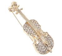 HAPINARY Broche Violon Dorée Émaillée Élégante Accessoire Musical pour Costume Sac et Chemise Bijou Fantaisie Unique pour Hommes et Femmes