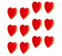 HAPINARY Broches en Alliage de Zinc Badge Bénévole Élégant et Solide Lot de 12 de Cœur Rouge lors de Cérémonies et Mariages pour Vêtements