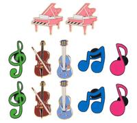 HAPINARY Broches Instruments de Musique en Alliage Métallique Solide, Lot de 12 Épinglettes Multiformes, Accessoires Femme pour Vestes, Paquet à Dos, Présents Musique, Style Créatif
