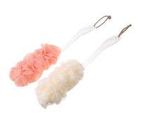 HAPINARY Brosse de Bain Transparente en Plastique et Nylon 2pcs à Long Manche pour Exfoliation Douce et Séchage Rapide Routine Quotidienne