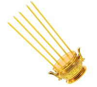 HAPINARY Brûleur Encens Électronique LED sans Fumée Décoratif pour Maison et Bouddhisme Cendrier Électrique Sacrifices Ornement Bouddha Sécurisé Alimenté par Piles Usage Répété