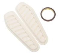 HAPINARY Cache de Capot Blanc pour Voiture, Accessoire de Décoration D'aération Facile à Utiliser Retirer en Plastique Robuste pour Modification et Décoration Automobile