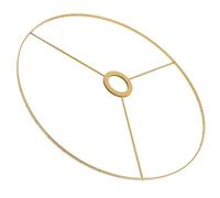 HAPINARY Cadre Abat-Jour en Fer Doré 38 CM Support Suspendre E27 Kit à Monter Soi-Même pour Lampe de Table Amovible Armature Compatible Clipser pour Éclairage Intérieur