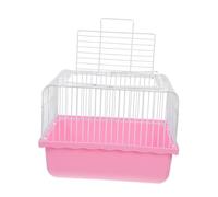 HAPINARY Cage à Oiseaux Portative Cage à Souris Pigeon Porte-Petits Oiseaux Porteur D'oiseau Transporteur Portable pour Animaux De Compagnie Habitat De La Souris Abdos Rose