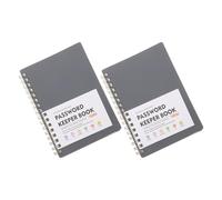 HAPINARY Carnets de de Passe Format Compact Gris Pp A6 à Spirale Lot de 2 avec Onglets Alphabétiques, Petit Carnet de Gestion des de Passe Organiseur Personnel pour Sites Web