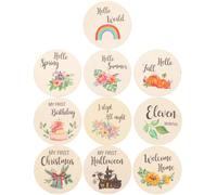 HAPINARY Cartes De Bébé Unisexes En Bois Signe Mensuel Pour Nouveau-nés 1 Ensemble Daccessoires De Nom De Bébé Pour Séances Photo