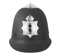 HAPINARY Chapeau de Policier Noir en Plastique pour Célébration Halloween | Corde de Maintien, Accessoire de Fête Mixte, pour Garçon Fille de Plus de Dix Ans et Photos Thématiques