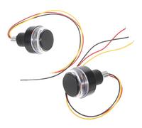 HAPINARY Clignotants à LED pour Moto 2 Pièces 5,5X3X3 CM de Guidon Étanches pour Motards Sécurité et Visibilité