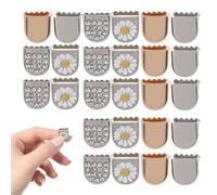 HAPINARY Clips pour Lacets de Chaussures Bloqueurs de Lacets sans Nouer Lot de 32 en Fer Motif Fleur Marguerite Réutilisables, pour Femmes et Garçon et Filles pour Femmes et Garçon et