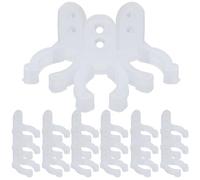 HAPINARY Clips Ronds de Fixation pour Bande LED Néon Blanc, Plastique Léger, Facile à Installer et Fixer, Lot de 30 Pièces pour Guirlandes Lumineuses Extérieures