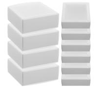 HAPINARY Coffret Vide Forme Cubique Blanc pour Allumettes en Plastique et Papier Ouverture et Fermeture Lisse, Compact, Lot de 10 Pièces pour DIY et Petits Objets