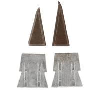 HAPINARY Coins Métalliques pour Hache et Marteau Lot de 4 Pièces Accessoires d'Installation Robustes en Fer pour Renforcement de Manche Usage Charpentier et Construction