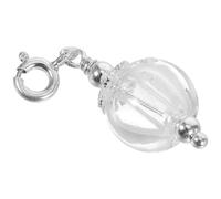HAPINARY Collier diffuseur d'huiles essentielles en verre 10ml avec porte-clés argenté, conserve les arômes, idéal pour fêtes de mariage et sorties extérieures