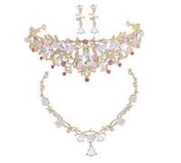 HAPINARY Collier Et Couronne Anniversaire Avec Clips Oreilles Pour Petite Fille Décoratif Et Pratique