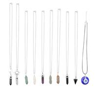 HAPINARY Collier Pendentif en Pierre Hexagonale 10 Pièces Œil Maléfique
