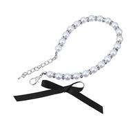 HAPINARY Collier pour Chien avec Perles Et Nœud en Ruban Accessoires pour Animaux De Compagnie Réglables pour Un Ajustement Parfait