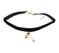 HAPINARY Collier Ras du Cou en Velours Noir Chaîne Design Arête de Poisson Confortable pour Femmes Style Gothic Lolita pour Soirées et Rassemblements