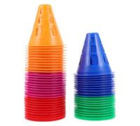 HAPINARY Cônes Multicolores Roller 50 Pièces en PVC, Accessoires Légers pour Entraînement de Patinage dans Parcs et Communautés