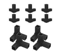 HAPINARY Connecteurs d'angle en plastique trois voies 20 mm pour tubes carrés - 10 pièces avec ajustement précis pour assemblage de rayonnages