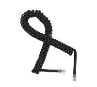 HAPINARY Cordon Téléphonique Noir Extensible 2m en Cuivre et PVC avec Double Connecteur RJ9 pour Poste Fixe à la Maison et Bureau Souple