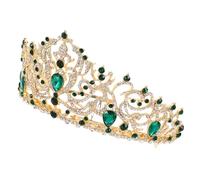 HAPINARY Couronne Baroque de Mariage Cristal Strass Diadème Tiare de Mariée Accessoire Cheveux Métal pour Fête Cosplay et Anniversaire Princesse