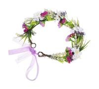 HAPINARY Couronne de Fleurs Bohème pour Femmes en Polyester Léger Fil de Fer, Confortable Mariages et Fêtes, Style Romantique et Poétique