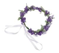 HAPINARY Couronne De Fleurs Lavande Légère Et Élégante Pour Cheveux Serre-tête Floral Simulé Bandeau Coiffure Chic Pour Mariage Festival Et Fête Accessoire Photo Vacances Vacances Plage