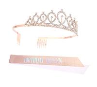 HAPINARY Couronne De Mariage Charmante Et En Alliage De Strass Bouquet De Fleurs Accessoires Pour Cheveux De Mariage Couronne Pour Dame Coiffure Danniversaire
