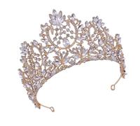 HAPINARY Couronne de Mariée Délicate et Chic en Alliage et Cristaux Vintage Style Baroque Luxueux Ambiance Festive Assurée pour Mariage et Photographie