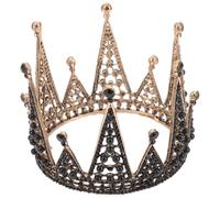 HAPINARY Couronne Gothique Noire en Alliage Strass, Artisanat Fait Main Confortable pour Tenue Gothique Femme Lors de Fêtes ou Événements Formels