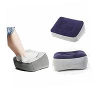 HAPINARY Coussin Repose-Pieds Gonflable en PVC Tissu Floqué Doux 45X30X20Cm Pratique pour Voyage en Avion ou Train Support Multifonctionnel pour Jambes et Pieds