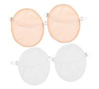 HAPINARY Coussinet Anti-transpiration pour Aisselles Femme 2 Paires Taille Unique Absorbant Rapide Tissu Doux Blanc et Beige Été Voyage Réglable sans Bretelles
