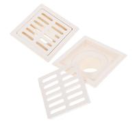 HAPINARY Couvercle de Drain Carré Diamètre Intérieur 43mm en PVC 2 Pièces Prévention du Reflux d'eau, Design Moderne et Élégant Substitut pour Ancien Siphon de Sol