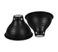 HAPINARY Couvercle de Lampe Chauffante en Fer Noir 2 Pièces Protège la Perte de Chaleur et Simule L'exposition Naturelle au Soleil pour Terrarium Reptile L'habitat de Basking