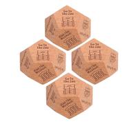 HAPINARY Dés en Bois 12 Faces Kaki Pack de 4 pour Prise de décision et Jeux Entre collègues Lors d'événements