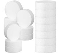 HAPINARY Disques en Polystyrène 7,5X2,5 CM Lot de 24 Cylindres de Mousse Ronde pour Artisanat et Accessoires de Décoration de Gâteaux Anniversaire