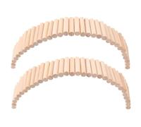 HAPINARY Échelle en Bois pour Hamster Et Chinchilla, Jouets d'escalade en Bois Naturel, Lot De 2 Rampes 6x40 Cm, Accessoires pour Cage De Petits Animaux, Jouets Éducatifs Et Interactifs pour Rongeurs