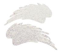 HAPINARY Écussons en Strass Thermocollants Ailes d'Ange, Paire de 2, Décorations pour Vêtements et Chapeaux, Fournitures de Couture pour Garçon et Filles