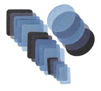 HAPINARY Écussons Thermocollants Patchs Adhésifs à Repasser en Denim Lot de 20 pour Réparation de Vêtements Formes Rectangulaires et Ovales, pour Activités et Jeans
