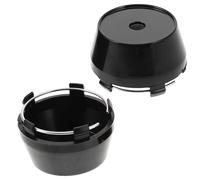 HAPINARY Enjoliveurs Centraux de Roue 2 Pièces 60 MM Noirs en ABS Résistants aux Intempéries pour Voitures Universelles Faciles à Installer en Extérieur