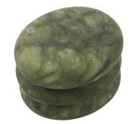 HAPINARY Ensemble de 3 Pierres de Massage en Pierre D'olivier Naturelle 5x6 Cm Kit de Massage pour Corps et Visage Masseur Gua Sha Portable pour Spa à Domicile