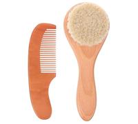 HAPINARY Ensemble De Brosses Et Peignes Pour Nouveau-nés Brosses À Cheveux Pour Bébés Brosses À Cheveux En Laine Pour Bébés Peignes À Cheveux En Bois Ensemble De Baby Shower