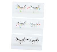 HAPINARY Ensemble De Faux De Luxe 3 Paires De À Paillettes Colorées Pour Fête Mariage Maquillage Quotidien