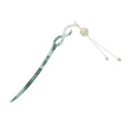 HAPINARY Épingle à Cheveux Chinoise avec Pendentif Vert et Design Pompon en Plastique, Style Chinois, Maintien pour Usage Quotidien et Fêtes à Thème Ancien
