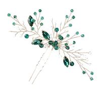 HAPINARY Épingle à Cheveux U en Cristal Vert pour Mariage, Accessoire Flexible et Élégant pour Mariée ou Demoiselle D'honneur Lors D'engagement ou Saint-valentin