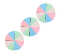 HAPINARY Éponge De Maquillage Triangulaire Lot De 3 Sets De 24 Pièces Outils De Maquillage En Latex Réutilisable Pratique Voyage Applicateurs Cosmétiques