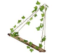 HAPINARY Étagère Murale Suspendue Décoration Rustique en Bois Lierre Artificiel Vert Solide, Rangement Élégant pour Balcon pour Espace de Vie