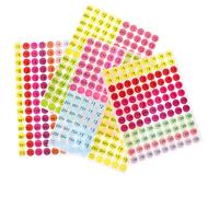 HAPINARY Étiquettes de Prix Autocollantes Multicolores Numérotées, Lot de 20, Adhésif Résistant, pour Supermarché et Vente de Garage